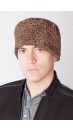 Brown karakul lamb fur hat